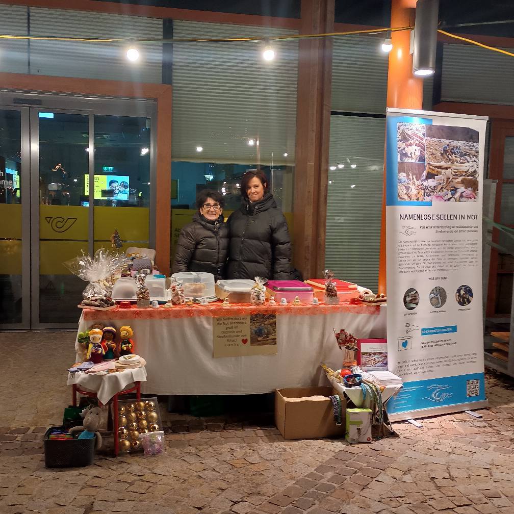 Spendenstand, Spenden rettet Leben, Mülldeponie in Bihac, Hunde in Not 